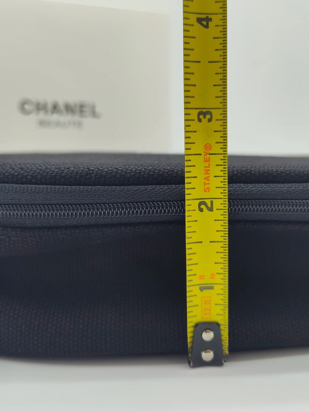 CHANEL Beauté Black Canvas Travel Makeup Organizer Train Case Mirror NIB